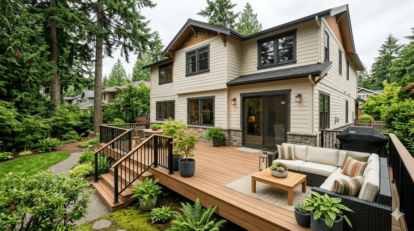 Deck project in Everett, WA by Northwood Renovation