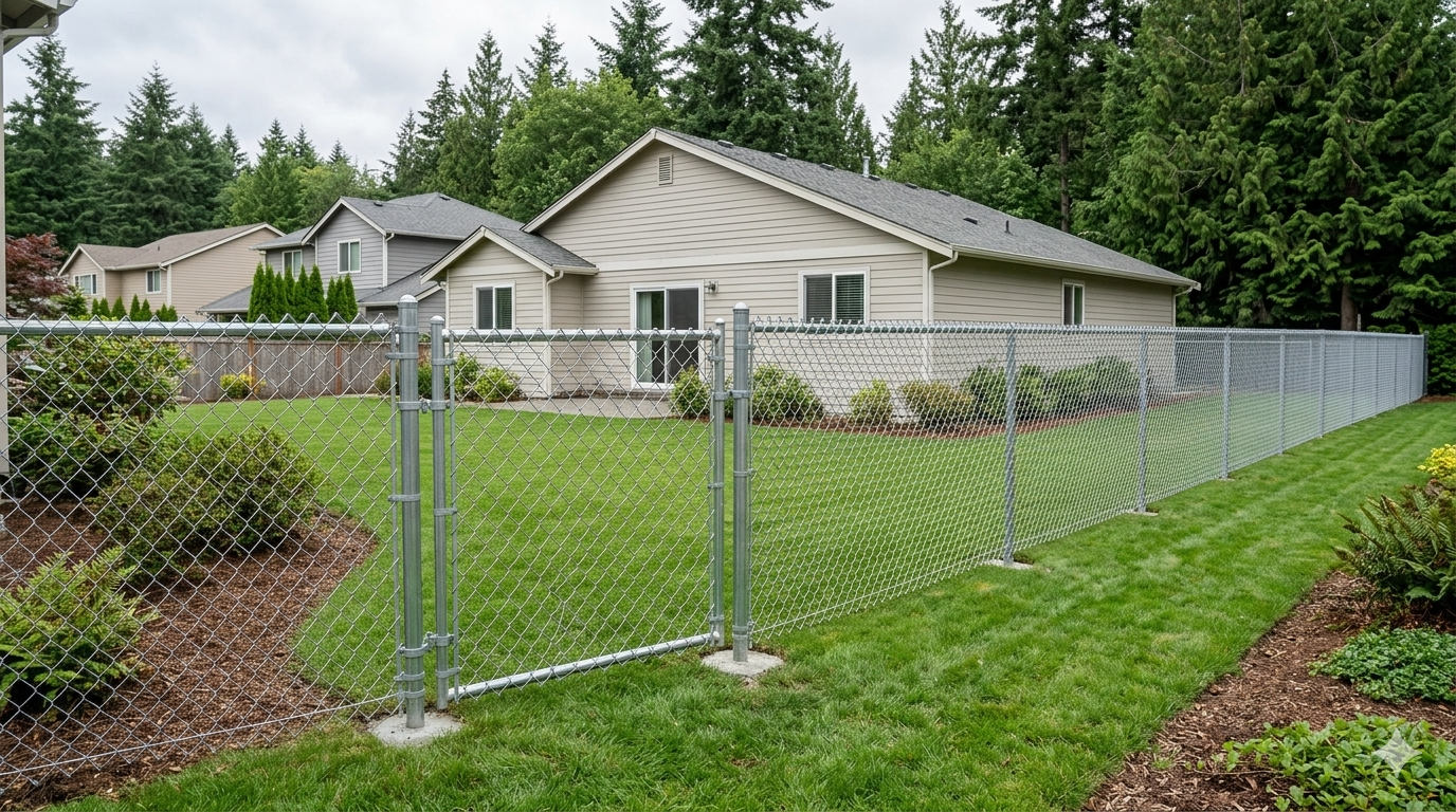 Chain Link Property Boundary — Snohomish County
